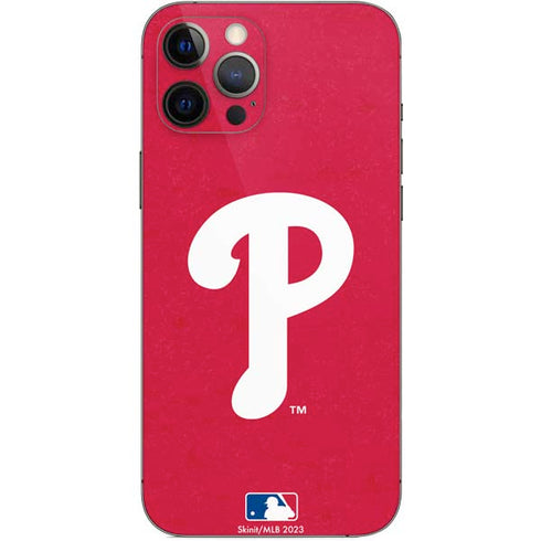MLB Philadelphia Phillies - Solid Distressed iPhone 12 Pro Max Skin