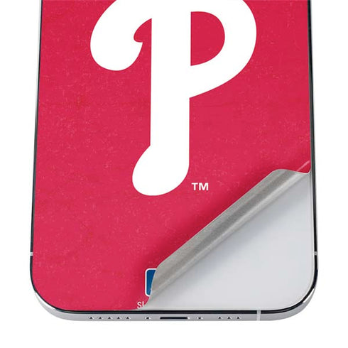 MLB Philadelphia Phillies - Solid Distressed iPhone 12 Pro Max Skin