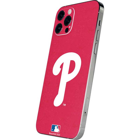 MLB Philadelphia Phillies - Solid Distressed iPhone 12 Pro Skin