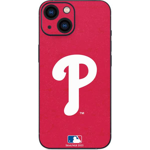 MLB Philadelphia Phillies - Solid Distressed iPhone 13 Mini Skin