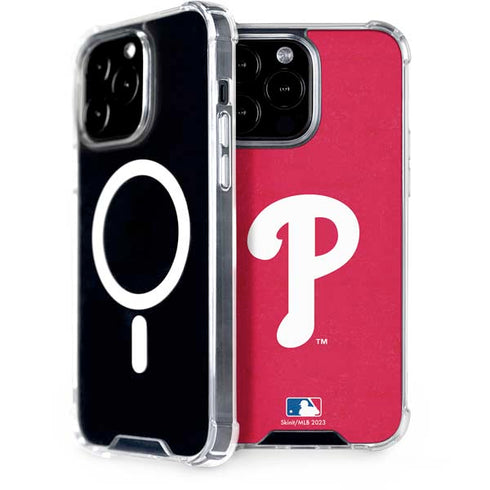 MLB Philadelphia Phillies - Solid Distressed iPhone 13 Pro Max MagSafe Case