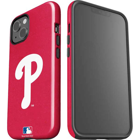 MLB Philadelphia Phillies - Solid Distressed iPhone 15 Plus Impact Case