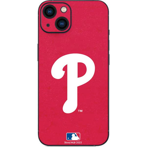 MLB Philadelphia Phillies - Solid Distressed iPhone 14 Plus Skin