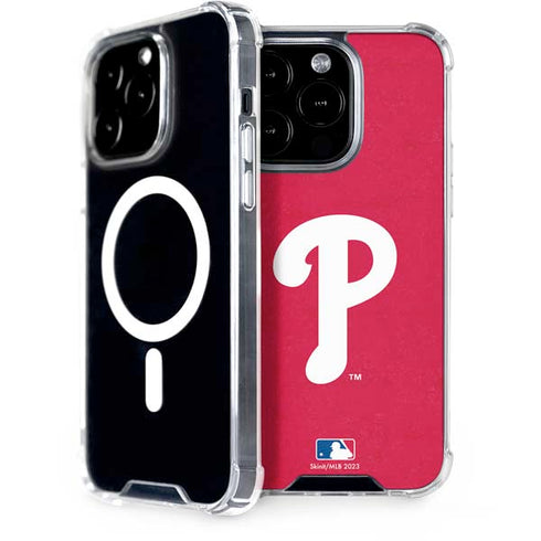 MLB Philadelphia Phillies - Solid Distressed iPhone 15 Pro MagSafe Case