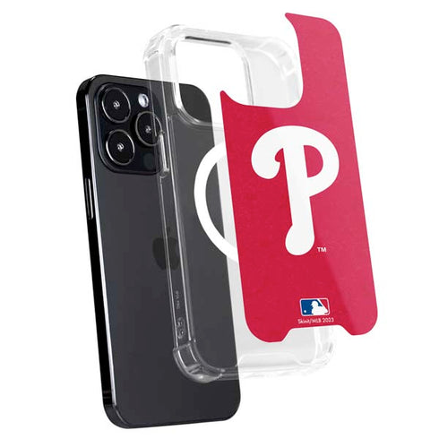 MLB Philadelphia Phillies - Solid Distressed iPhone 15 Pro MagSafe Case