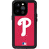MLB Philadelphia Phillies - Solid Distressed iPhone 14 Pro Waterproof Case
