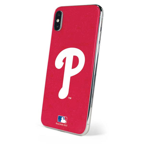 MLB Philadelphia Phillies - Solid Distressed iPhone X Skin