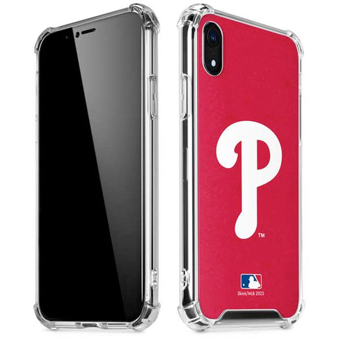 MLB Philadelphia Phillies - Solid Distressed iPhone XR Clear Case