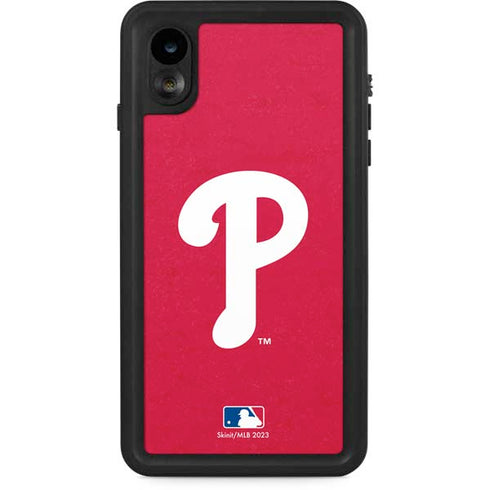 MLB Philadelphia Phillies - Solid Distressed iPhone XR Waterproof Case