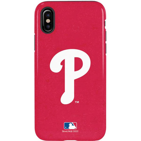 MLB Philadelphia Phillies - Solid Distressed iPhone XS Pro Case
