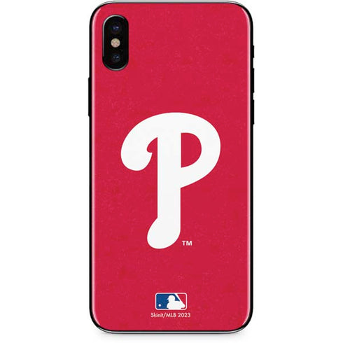 MLB Philadelphia Phillies - Solid Distressed iPhone XS Skin