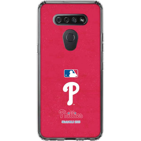 MLB Philadelphia Phillies - Solid Distressed LG K51/Q51 Clear Case