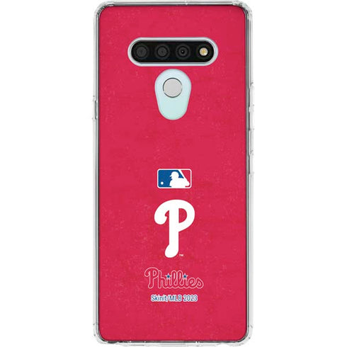 MLB Philadelphia Phillies - Solid Distressed LG Stylo 6 Clear Case