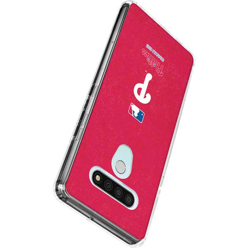 MLB Philadelphia Phillies - Solid Distressed LG Stylo 6 Clear Case