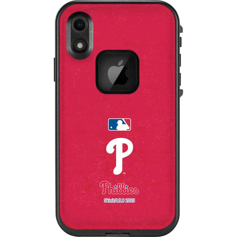 MLB Philadelphia Phillies - Solid Distressed LifeProof Fre iPhone Skin