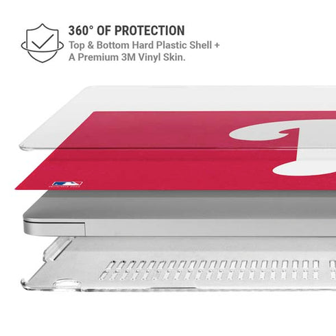 MLB Philadelphia Phillies - Solid Distressed MacBook Air 15in (2023-2025) Case plus Skin