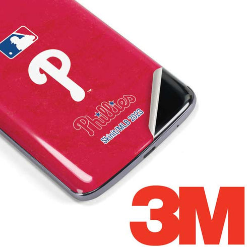 MLB Philadelphia Phillies - Solid Distressed Moto E5 Plus Skin