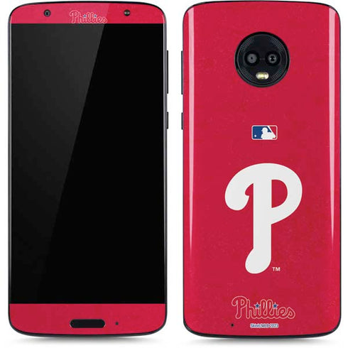 MLB Philadelphia Phillies - Solid Distressed Moto G6 Skin
