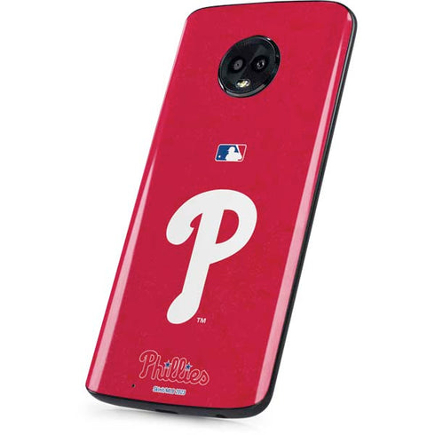 MLB Philadelphia Phillies - Solid Distressed Moto G6 Skin