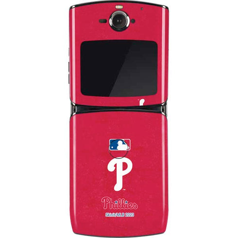 MLB Philadelphia Phillies - Solid Distressed Motorola RAZR Skin