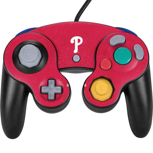 MLB Philadelphia Phillies - Solid Distressed Nintendo GameCube Controller Skin