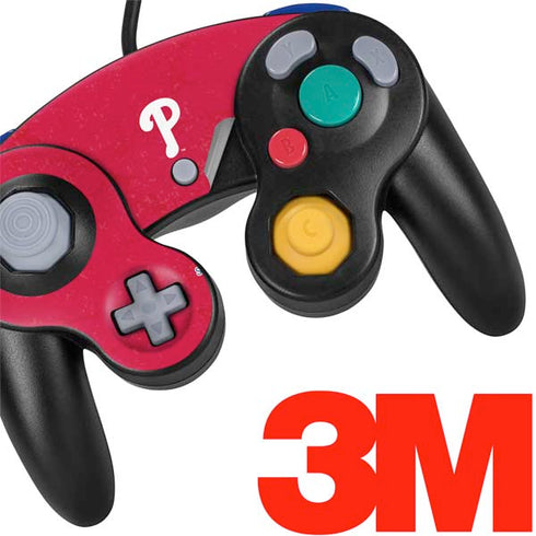 MLB Philadelphia Phillies - Solid Distressed Nintendo GameCube Controller Skin