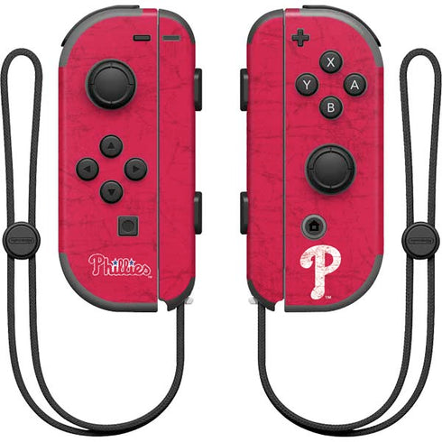 MLB Philadelphia Phillies - Solid Distressed Nintendo Joy-Con (L/R) Controller Skin