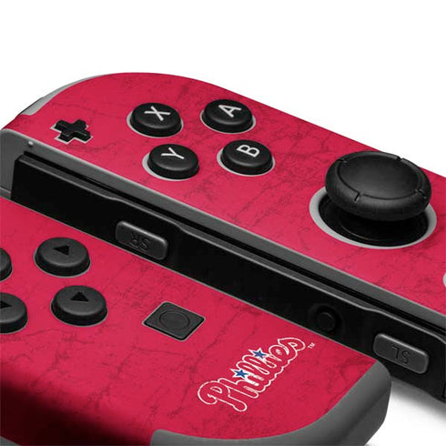 MLB Philadelphia Phillies - Solid Distressed Nintendo Joy-Con (L/R) Controller Skin