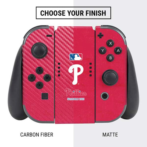 MLB Philadelphia Phillies - Solid Distressed Nintendo Switch Bundle Skin