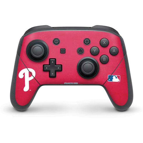 MLB Philadelphia Phillies - Solid Distressed Nintendo Switch Pro Controller Skin