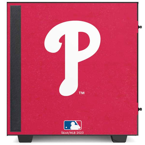 MLB Philadelphia Phillies - Solid Distressed NZXT H510 Compact ATX Mid-Tower Case Skin