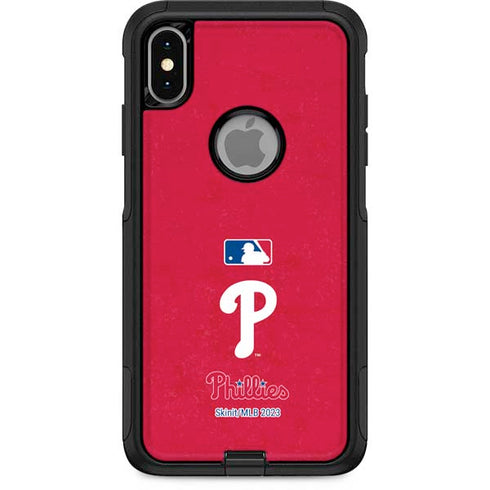 MLB Philadelphia Phillies - Solid Distressed Otterbox Commuter iPhone Skin