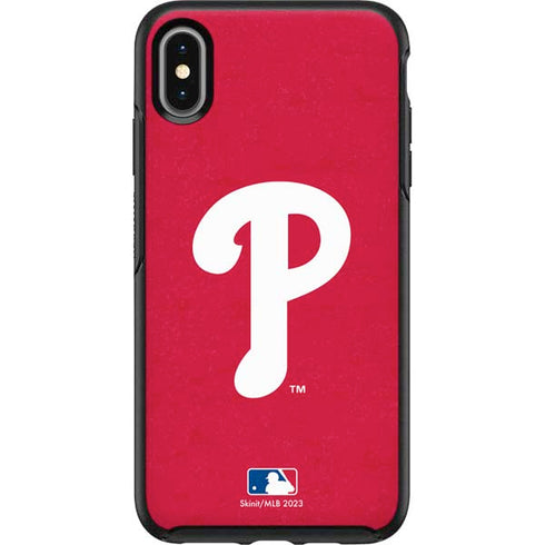 MLB Philadelphia Phillies - Solid Distressed Otterbox Symmetry iPhone Skin