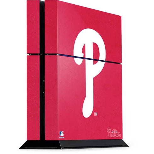 MLB Philadelphia Phillies - Solid Distressed PS4 Console Skin