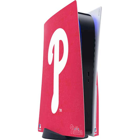 MLB Philadelphia Phillies - Solid Distressed PS5 Console Skin