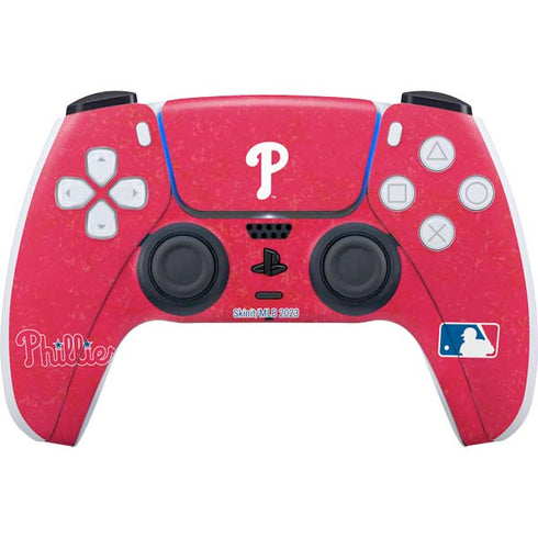 MLB Philadelphia Phillies - Solid Distressed PS5 Controller Skin