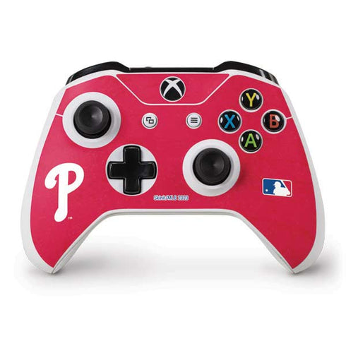 MLB Philadelphia Phillies - Solid Distressed Xbox One S Controller Skin