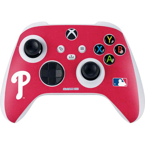 MLB Philadelphia Phillies - Solid Distressed Xbox Series S Controller Skin