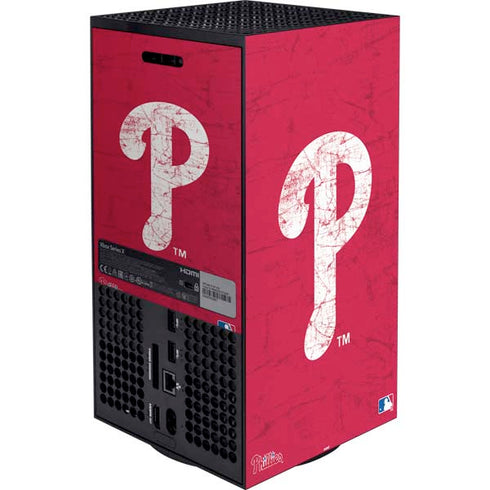 MLB Philadelphia Phillies - Solid Distressed Xbox Series X Bundle Skin