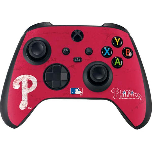 MLB Philadelphia Phillies - Solid Distressed Xbox Series X Bundle Skin