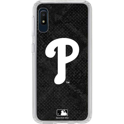 MLB Philadelphia Phillies Dark Wash Galaxy A10e Clear Case