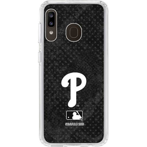 MLB Philadelphia Phillies Dark Wash Galaxy A20 Clear Case