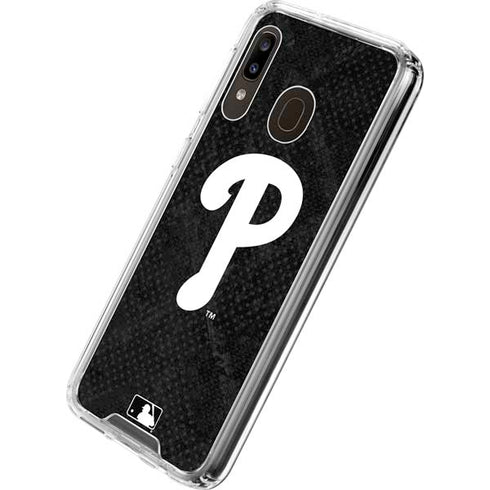 MLB Philadelphia Phillies Dark Wash Galaxy A30 Clear Case