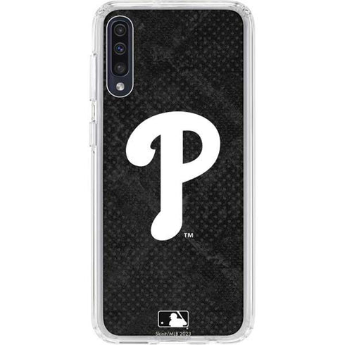 MLB Philadelphia Phillies Dark Wash Galaxy A50 Clear Case