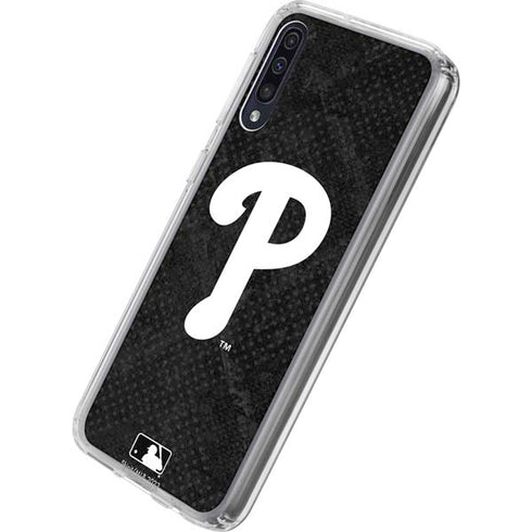 MLB Philadelphia Phillies Dark Wash Galaxy A50 Clear Case