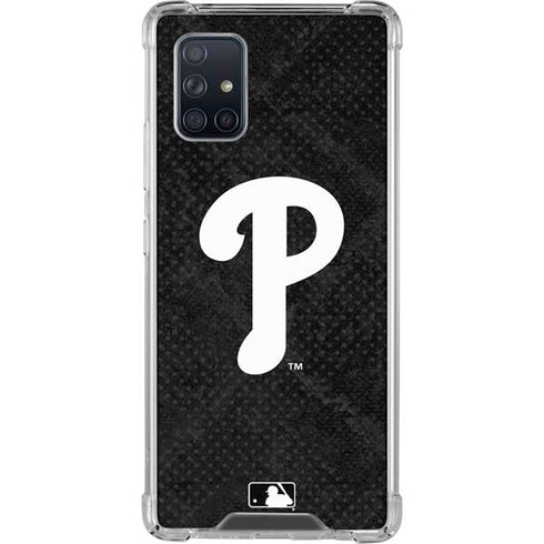 MLB Philadelphia Phillies Dark Wash Galaxy A71 5G Clear Case