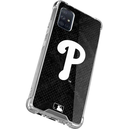 MLB Philadelphia Phillies Dark Wash Galaxy A71 5G Clear Case