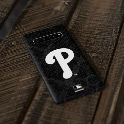 MLB Philadelphia Phillies Dark Wash Galaxy S10 Plus Skin