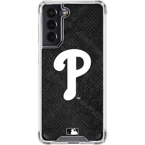 MLB Philadelphia Phillies Dark Wash Galaxy S21 5G Clear Case