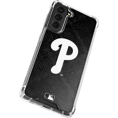 MLB Philadelphia Phillies Dark Wash Galaxy S21 FE Clear Case